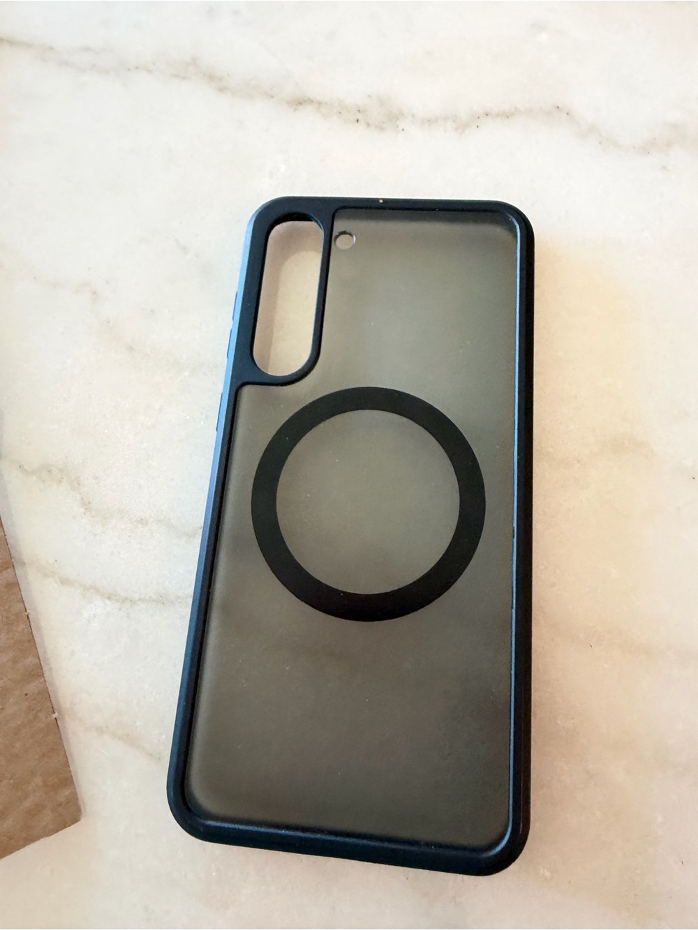 Clear Black Magnetic Ring Phone Case - Compatible Cell Phone Accessory